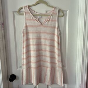 Motherhood Maternity Peach and Cream Knit Top